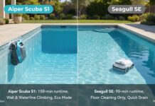 Aiper Scuba S1 vs Seagull SE: Which Cordless Pool Cleaner Should You Buy? Aiper Scuba S1 vs Seagull SE cordless robotic pool cleaners compared for backyard pools