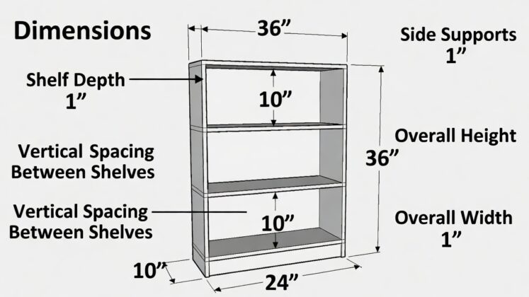 Bookshelf Dimensions: Depth, Height, Shelf Spacing & Sag