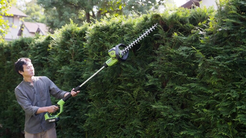 Hedge Cutter Level Cordless Pole Hedge Trimmer: Battery Guide for Tall Hedges
