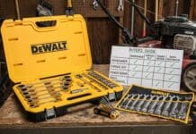 DeWalt Wrench Set: Ratcheting, Socket, Allen & Combination Options Compared DeWalt wrench set with ratcheting wrenches sockets and Allen keys on a garage workbench