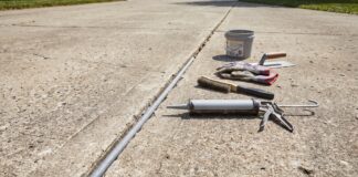 Best Concrete Crack Filler for Large Cracks: Backer Rod & Sealant Guide Large concrete crack filled with backer rod before applying concrete crack filler