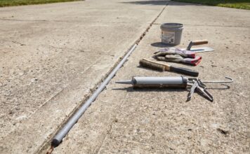 Best Concrete Crack Filler for Large Cracks: Backer Rod & Sealant Guide Large concrete crack filled with backer rod before applying concrete crack filler
