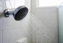 Best High Pressure Shower Head for Low Water Pressure: Fixed & Handheld Picks High pressure shower head spraying strong water in a modern bathroom shower