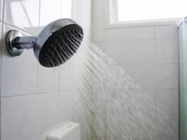 Best High Pressure Shower Head for Low Water Pressure: Fixed & Handheld Picks High pressure shower head spraying strong water in a modern bathroom shower