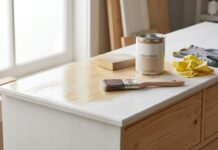 Polycrylic Over Paint: When It Works, When It Yellows & How to Apply It Polycrylic being applied over painted furniture with a synthetic brush