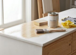 Polycrylic Over Paint: When It Works, When It Yellows & How to Apply It Polycrylic being applied over painted furniture with a synthetic brush