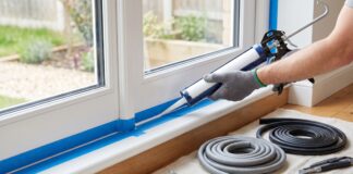 How to Reseal Windows: 7 Fixes for Drafts, Leaks, Caulk Gaps & Failed Seals Homeowner resealing a window frame with caulk to stop drafts and leaks