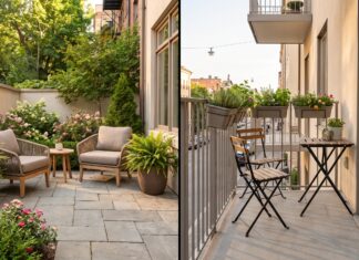 Patio vs Balcony: Key Differences, Best Uses & Furniture Ideas Patio vs balcony comparison showing ground-level patio and apartment balcony