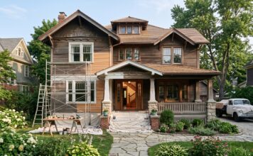Home Restoration: Costs, Services & How to Choose a Contractor (2026) Historic American home undergoing careful exterior and interior restoration